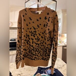 Christian siriano leopard print sweater